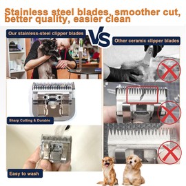 OwnLifeYF Steel Detachable Pet Clipper Blade 5F 6.3mm Compatible with Most Andis/Oster/Wahl A5 Dog Grooming Clippers, Made Using Japanese High Carbon Steel