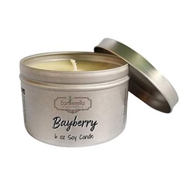BAYBERRY Natural Soy Wax 6 oz. Tin Candle, long 40+ hours burn time VEGAN