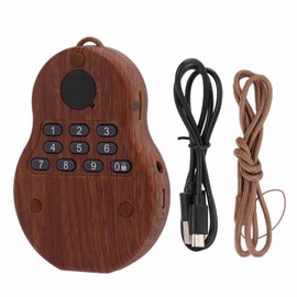 Buddha Player Mini Portable Wood Color Hanging Neck Music Buddhist Player with Lanyard USB Cable for Gift Meditation
