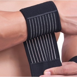 Stretchable Wrist Support Band Black 3ea