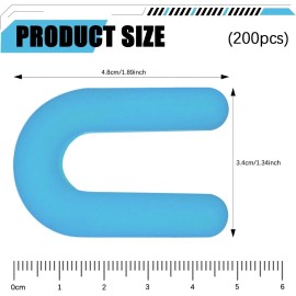 Storystore 400 Horseshoe Tile Spacers, 1/16-Inch U-Shaped 1/16"-400 Pcs, Blue