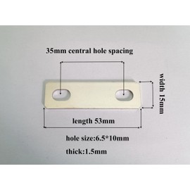 Fpraszin 16PCS LiFePo4 Bus Bars Posts Straps 35mm Central Hole Spacing 15mm Width 1.5mm Thick Nickel-Plated Copper Battery BusBar for Lithium LiFepo4 Cell with 32PCS 304 Stainless Steel M6 Flange Nut