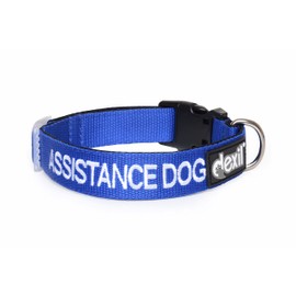 ASSISTANCE DOG Colour Coded S-M L-XL Dog Collars PREVENTS Accidents By Warning Others Of Your Dog In Advance (S-M)