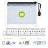 12 Pcs Plastic Mesh Zip File Bags, Waterproof Tear-Resistant Document