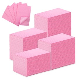 490pcs Disposable Nail Mats Foldable Nail Paper Towels, Table Acrylic Nail Practice Sheet, 3 Ply Waterproof Clean Nail Table Practice Mat for Salon Manicure Tattoo,Nail Art Accessories 13"x18"(Pink)