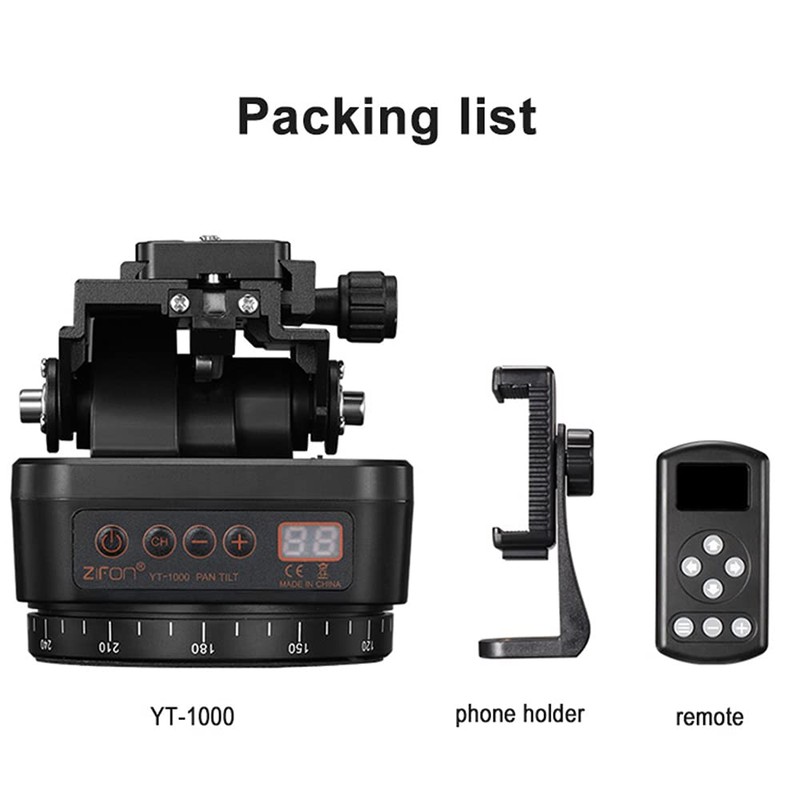 ZIFON YT-1000 Automatic Electric Head 360° Rotation Panoramic Head 2.4G