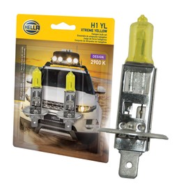 HELLA H1 YL Xtreme Yellow Bulbs, 12V, 55W