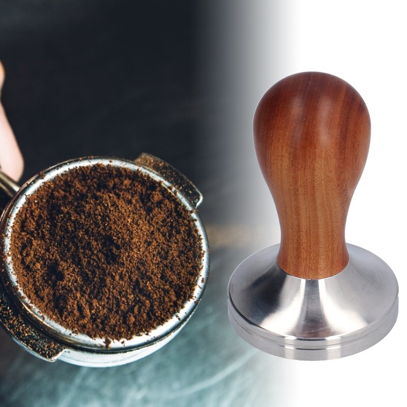 58mm Flat Base Coffee Tamper Manual Stainless Steel Coffee Powder