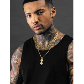 U7 Necklace for Men Women Number Crown Necklace Crown Numbers 0-9 Pendant with Zirconia Number Iced Out Pendant Chain Copper Necklace Hip Hop Fashion Jewellery Accessory for Men Women, Brass