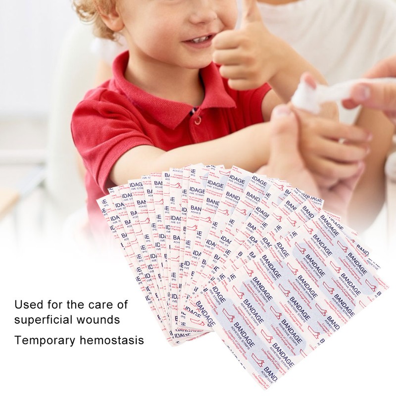 100pcs / box Adhesive Bandage Food Grade Antibacteria Waterproof Wound