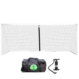 Eco Walker Inflatable Soccer Goal with Carrying Bag, Pump, Soccer Ball, Safe and Portable for Kids and Training (12' x 6')