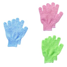 DOETYD Exfoliating Gloves,Dead Body Skin Removal Mitts for Removal of Ingrown Hairs and Skin Exfoliation, Scrubber Use with Scrubs for Shower Bath Spa Massage 6PCS