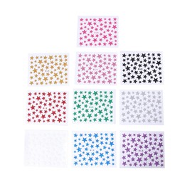 Mikinona 10sheet Nail Art Sticker Glitter Star Nail Wraps for Women Sticker Press Glitter Star Decals