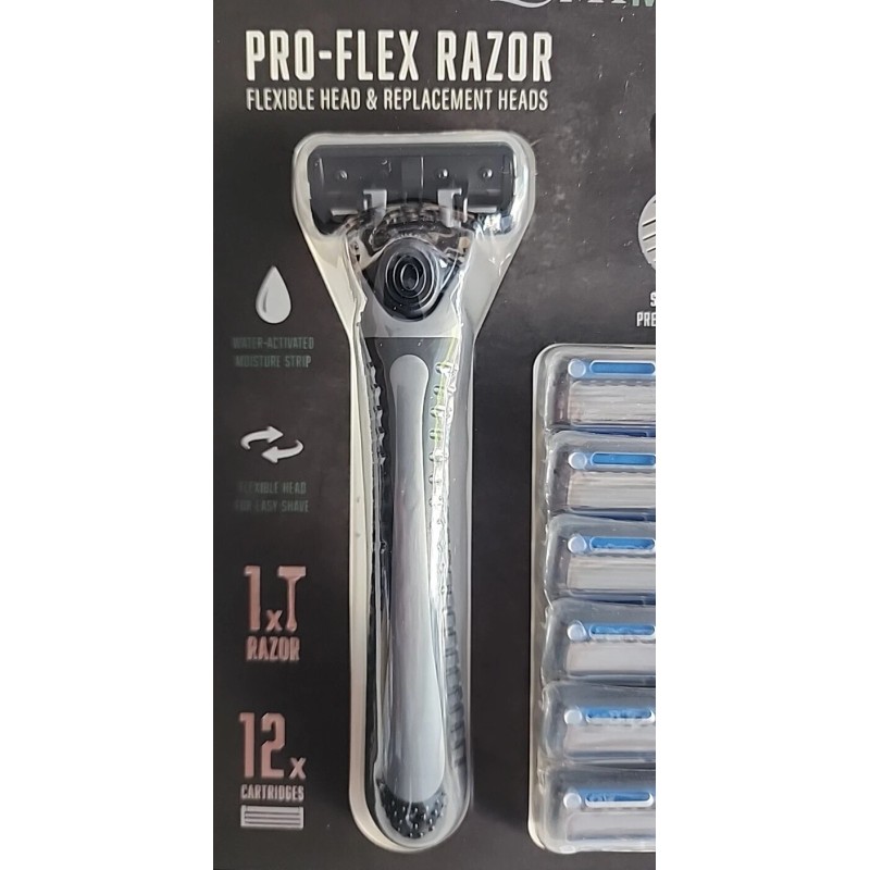 LOMIMEN PRO FLEX Razors 6 Durable Precision Blades w/ 12