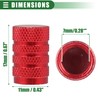 X AUTOHAUX Universal Tire Valve Stem Caps, 17mm, Aluminum Alloy,