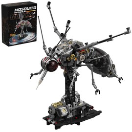 Mosquito Building Block Toy – Hand-Crank Moving Wings & Abdomen Model Kit, STEM DIY Construction Set Great Birthday Idea for Teens & Adults