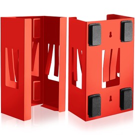 Lounsweer Lounsweer 2 Pcs Magnetic Glove Dispenser Holders Boxes of Gloves Commercial Quality Towels Wipes Paper Tissue Box Holder Wall Mount Kitchen Fridge Office Workshops Garage Tool Hospital(Red)