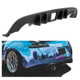 KUAFU Rear Bumper Diffuser Lip Compatible with 2009-2020 Nissan 370Z Z34 Coupe 2-Door Model Rear Bumper Chin Valance Spoiler Wing Shark Fin Painted - Matte Black