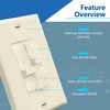 LIDER Combination Dual Dimmer Light Switch Control, 2 Sliding Light