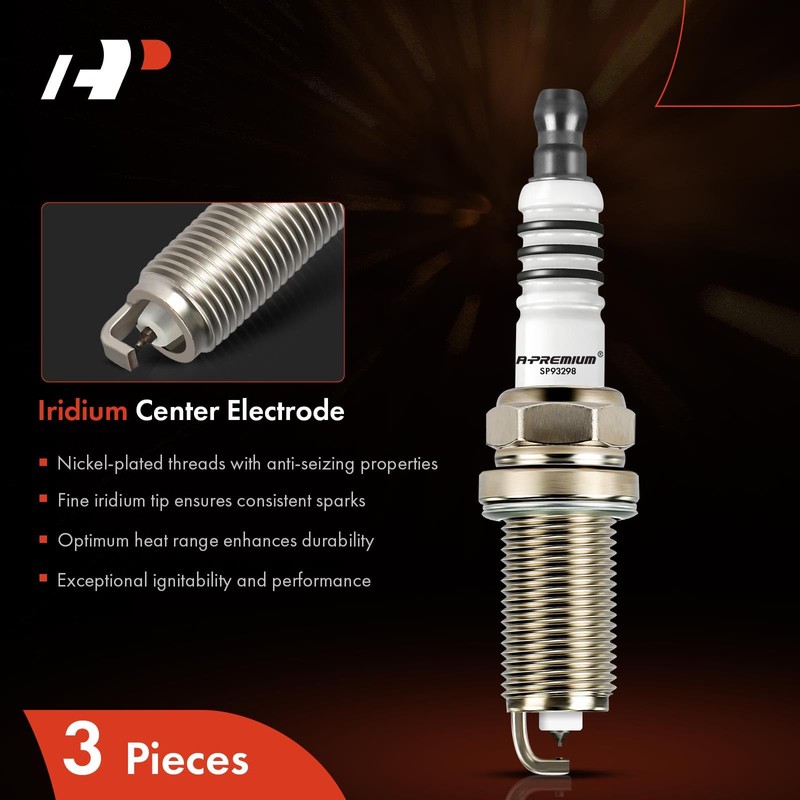 A-Premium Iridium Platinum Bujías compatibles con Mitsubishi Mirage 2014-2015/2017-2020, 1.2L,