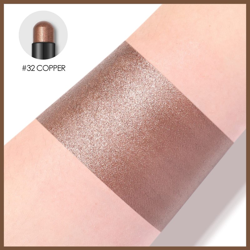 FOCALLURE Shimmer and Matte Cream Eyeshadow Stick,Smooth Brilliant Eye Brightener