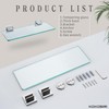 KOKOSIRI Wall Shelves Floating Bathroom Glass Shelf for Kitchen Storage,