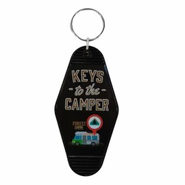 Keys to The Camper Keychain RV Camper Keyring Retro Camping Accesories for Women Men Vintage Motel Travel Trailers,Green
