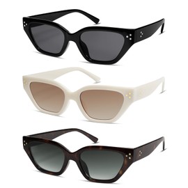 Allarallvr Rectangle Cat Eye Thin Sunglasses for Women 90s Retro Trendy Y2K Aesthetic Vintage Square Small Shades AR82152