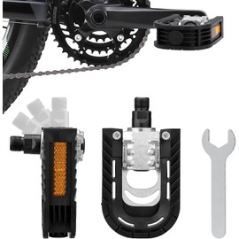 Folding Pedals, 1 Pair of Bicycle Pedals Diameter 14 mm (9/16 Inch) Bicycle Pedals MTB Pedals with Reflectors for Pedelec MTB Folding Bike Road Bike