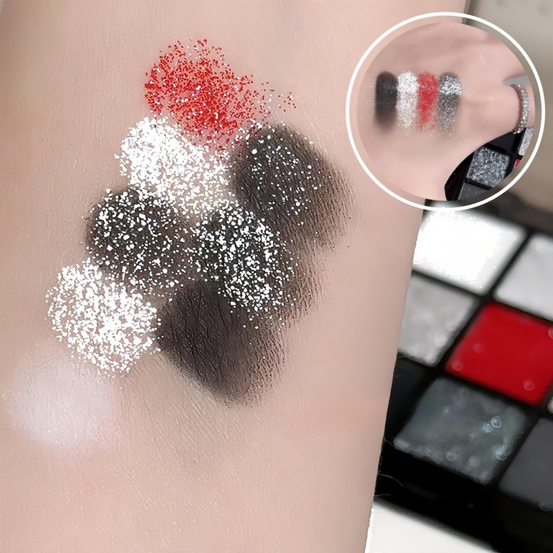 Punk Smokey Glitter Eyeshadow 9 Colors, Sweet Cool Dark Eyeshadow
