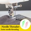 Jeffdad 12Pcs Fish Mouth Sewing Machine Needle Threader, Automatic Sewing
