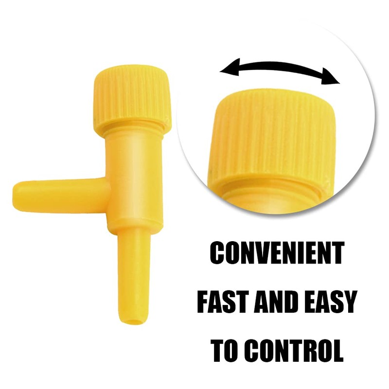 NA 20 Pcs Air Pipe Control Valve Valves Aquarium Adjustable