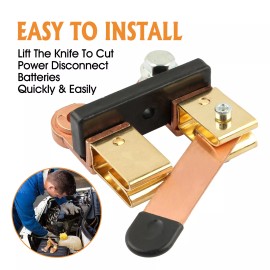 Unbranded Auto Battery Disconnect Switch Blade Side Post Terminal Car Shut Cut OFF Vehicle