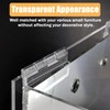 Bivethoi 12pcs Clear Acrylic Tiny Plastic Cabinet Hinge, Mini Folding