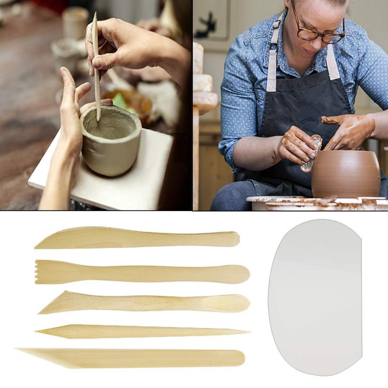46 Pcs Pottery Tools Clay Sculpting Tool Set with 48