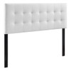 Hawthorne Collections Queen Vinyl Tufted Panel Headboard in White