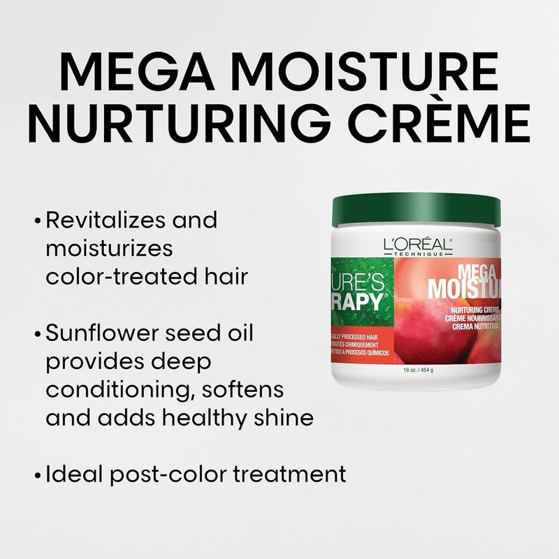 L'OREAL TECHNIQUE Nature's Therapy Mega Moisture Creme - Deep Conditioning