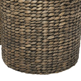 CosmoLiving by Cosmopolitan Traditional Sea Grass Storage Basket, 2 PIECES LARGE SIZE, Dark Brown
