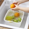 LNQ LUNIQI Double-layer Draining Basket Plastic Fruits Vegetable Washing Basket