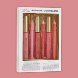 Nicole Miller Liquid Lipstick & Liner Collection | 6 Piece Set | 3 Liquid Lipsticks & 3 Lip Liners in Various Shades for Stunning, Long-lasting