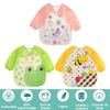 Baberos para Bebé, Impermeable con Mangas, Juego de 3, para