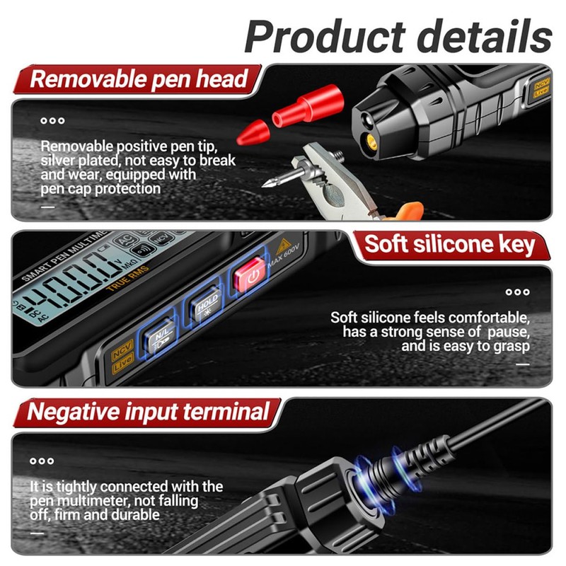 ULTECHNOVO Digital Multimeter Pen A3005 Precision Voltage Measurement Mini Multimeter
