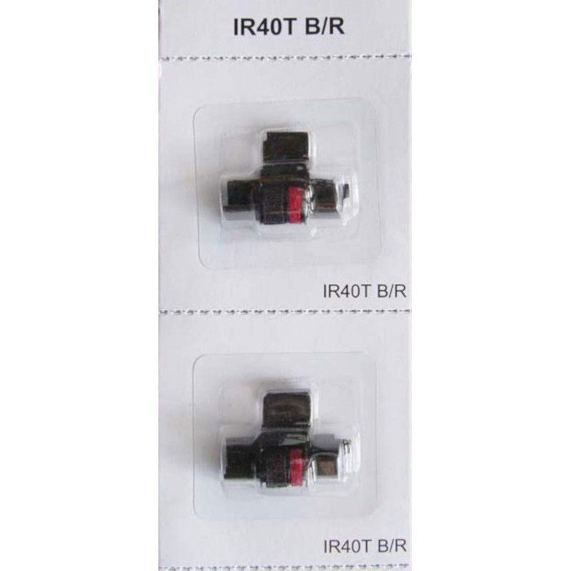 3 Pack - Compatible IR-40T Black/Red Ink Rollers, Works for
