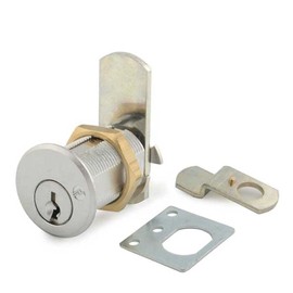 Olympus Rekeyable Cam Lock | 1" Cylinder 915 Key, Keyed Alike | US26D Chrome Cabinet | Grade 1 Lock for Doors & Drawers