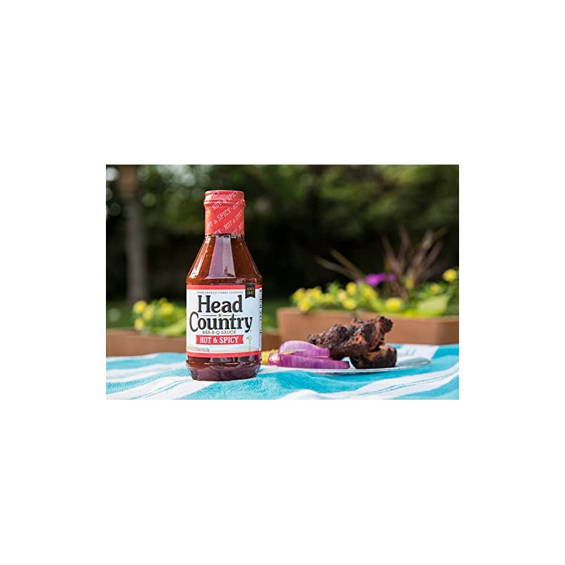 Head Country Bar-B-Q Sauce, Hot & Spicy | Soy Free,