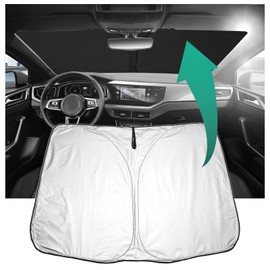 YEE PIN Ibiza 2023 Sonnenschutz Auto kompatibel mit Seat Ibiza 2018-2023 2024，Faltbare Auto Sonnenschirm Frontscheibe Windschutzscheibe UV Staub Schutz