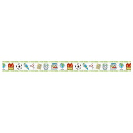 Ursus 590500163 Masking Tape School is Fun, Approx. 15 mm x 10 m, Tape Made of Rice Paper, Printed on One Side, Solvent and Acid Free, Ideal for Card Making and Scrapbooking