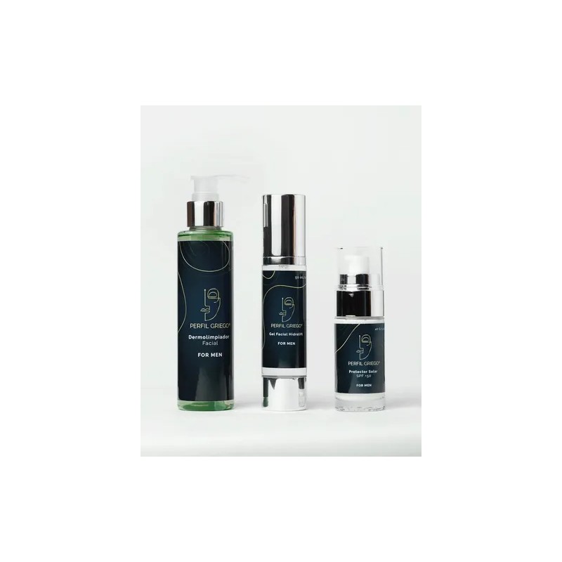 Rutina Limpieza Facial Hombre Skincare 3 Pack Perfil Griego
