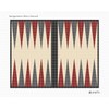 Pepita Needlepoint Canvas: Backgammon Cherry Charcoal, 16" x 12"