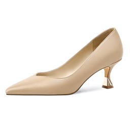 MOTIMODEN Women Mid Kitten Heels Women's Dressy Pumps for Women Pointed Closed Toe Elegant Wedding Formal Work Office Comfortable Dress ShoesXYY-M1029PND